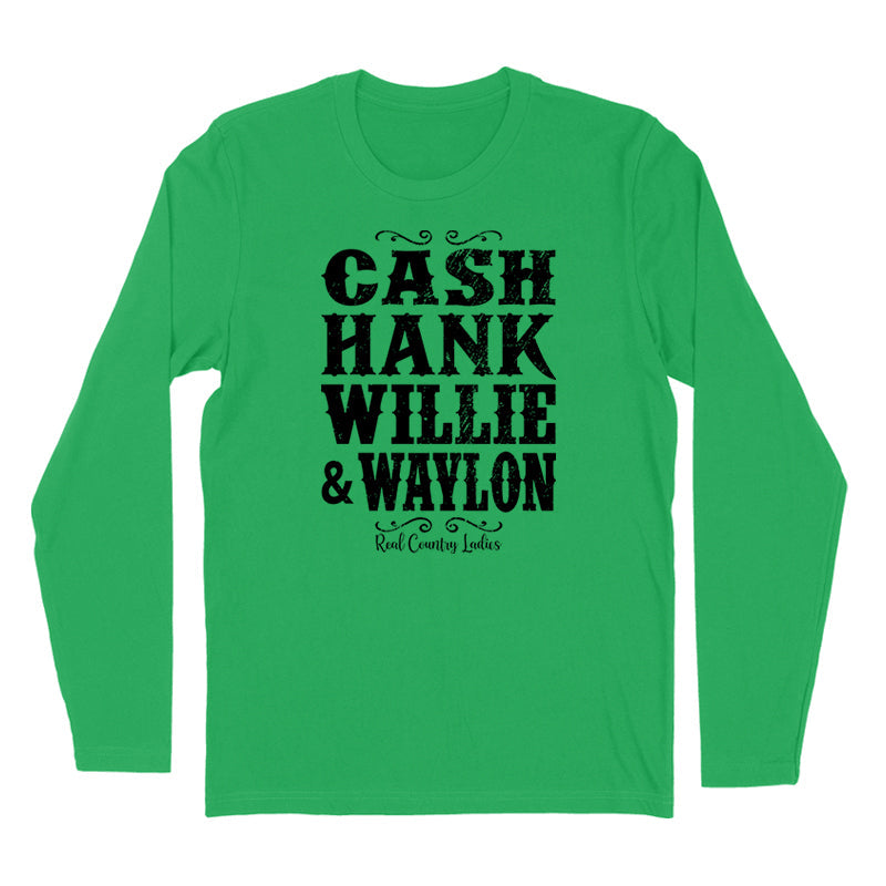 Black Friday | Cash Hank Willie Waylon Black Print Hoodies & Long Sleeves