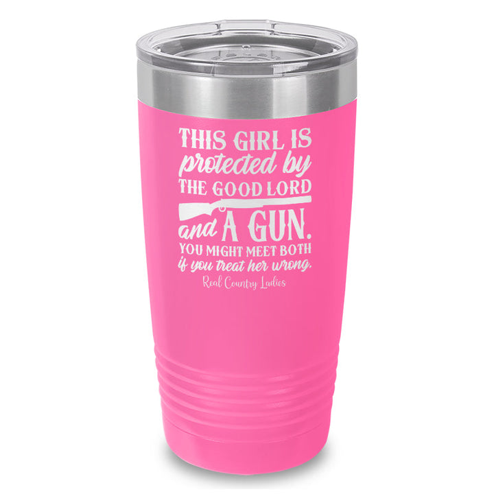 Black Friday | The Good Lord And A Gun Laser Etched Tumbler