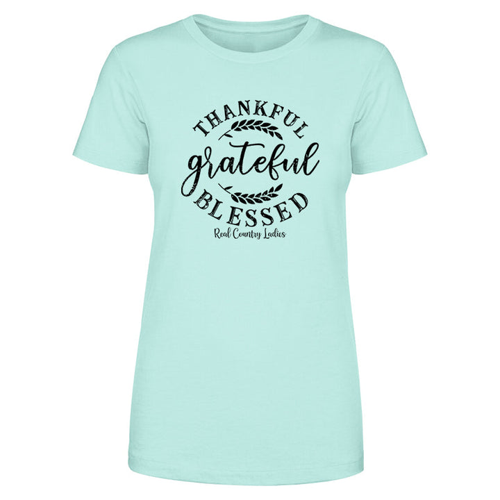 Black Friday | Thankful Grateful Blessed Black Print Front Apparel