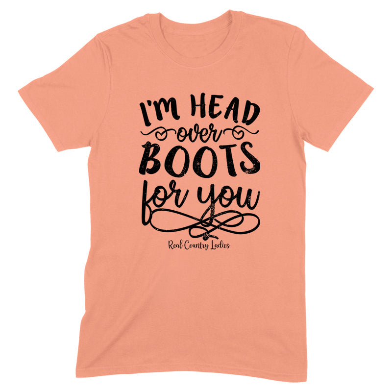 Blowout |  I'm Head Over Boots For You Black Print Front Apparel