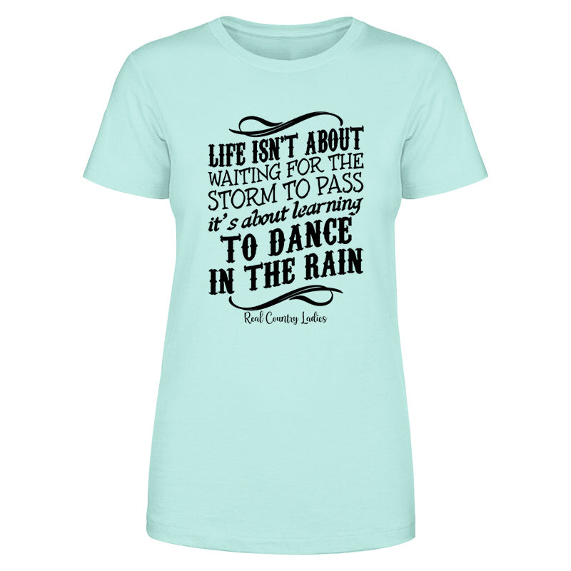 Blowout |  Dance In The Rain Black Print Front Apparel