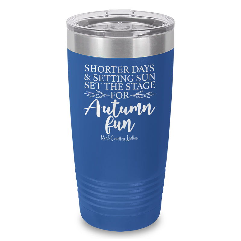 Black Friday | Shorter Days And Setting Sun Laser Etched Tumbler