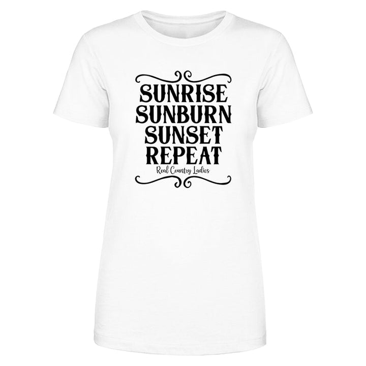 Black Friday | Sunrise Sunburn Sunset Repeat Black Print Front Apparel