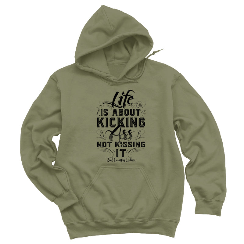 Blowout | Life Is About Kicking Black Print Hoodies & Long Sleeves