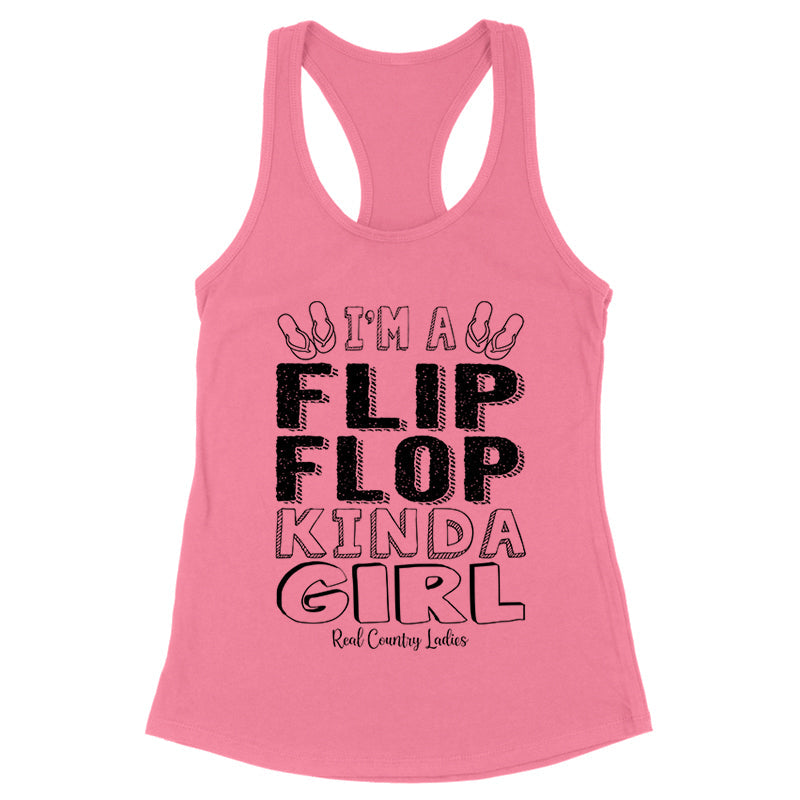 Blowout |  I'm A Flip Flop Kinda Girl Black Print Front Apparel