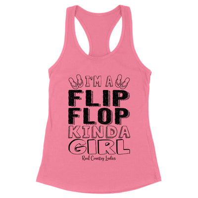 Blowout |  I'm A Flip Flop Kinda Girl Black Print Front Apparel