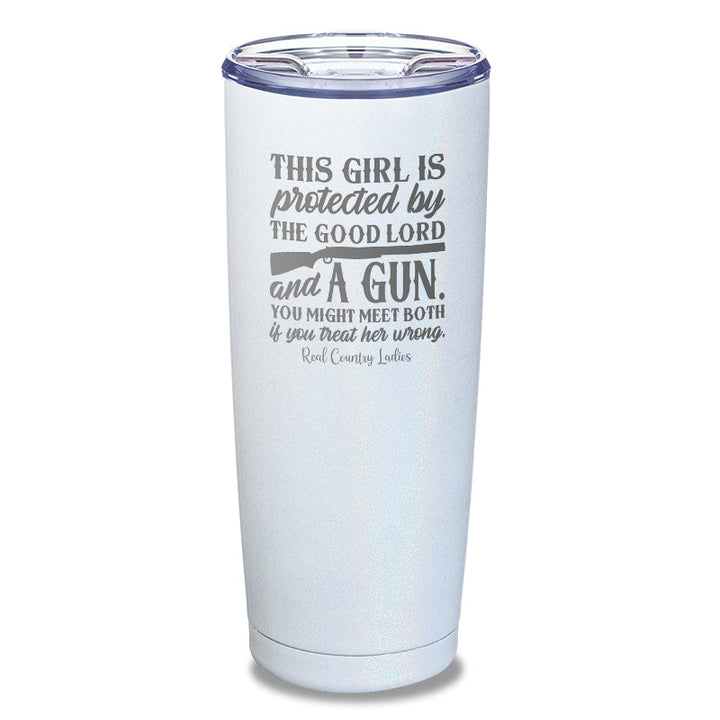 Black Friday | The Good Lord And A Gun Laser Etched Tumbler