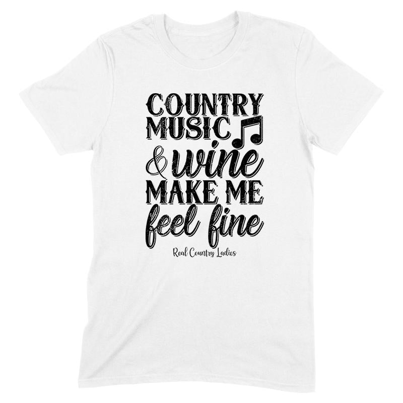 Black Friday | Country Music And Wine Black Print Front Apparel