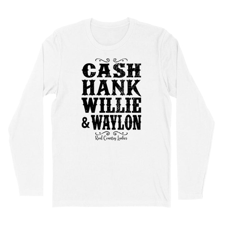 Black Friday | Cash Hank Willie Waylon Black Print Hoodies & Long Sleeves