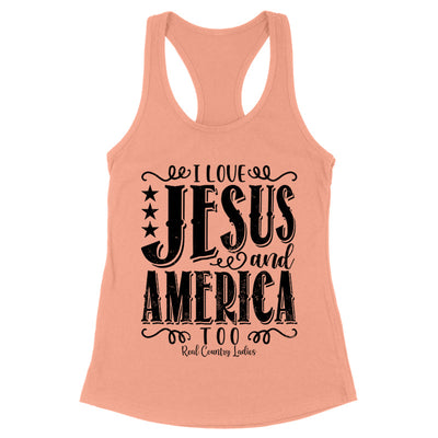 Blowout |  I Love Jesus And America Too Black Print Front Apparel