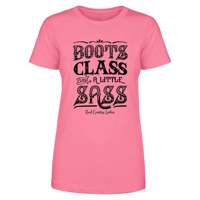 Blowout |  Boots Class And A Little Sass Black Print Front Apparel