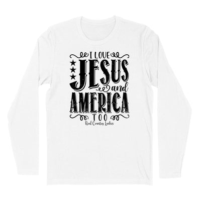 Blowout | I Love Jesus And America Too Black Print Hoodies & Long Sleeves