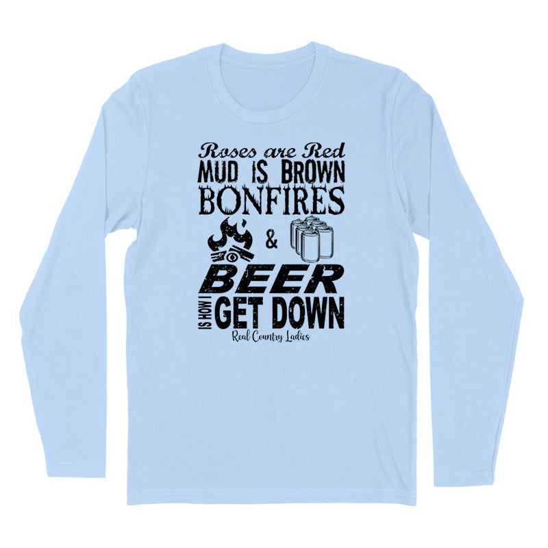 Black Friday | Bonfires And Beer Black Print Hoodies & Long Sleeves