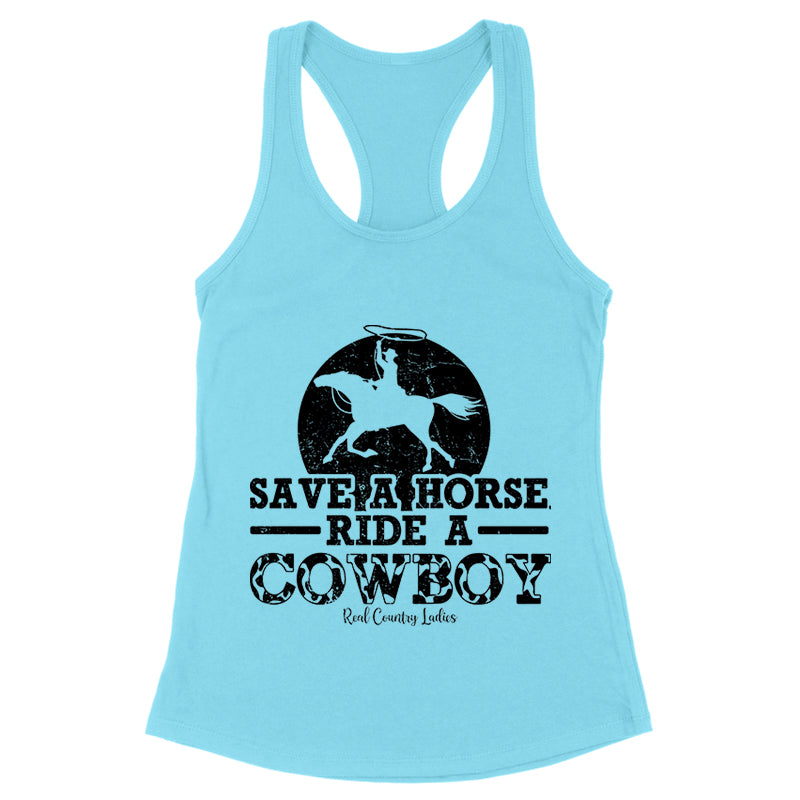 Black Friday | Save A Horse Ride A Cowboy Black Print Front Apparel