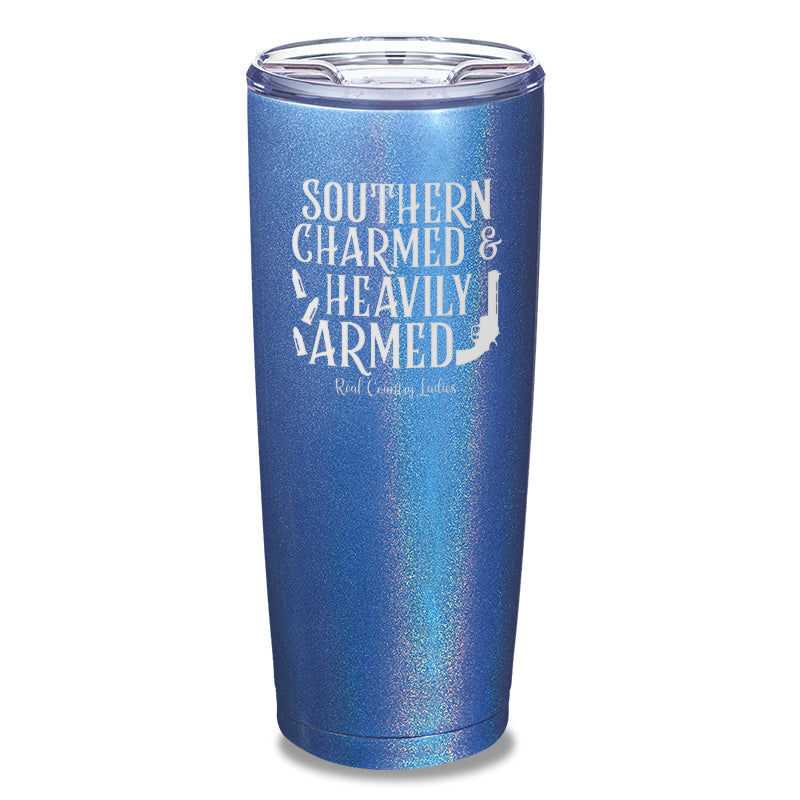 Black Friday | Southern Charmed And Heavily Armed Laser Etched Tumbler