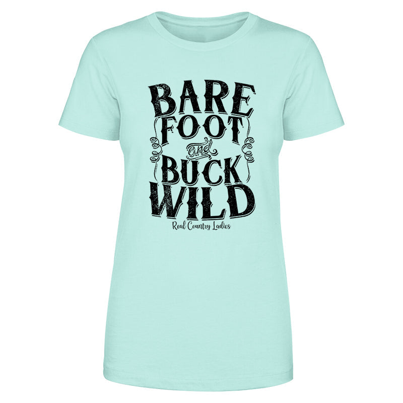 Blowout |  Bare Foot And Buck Wild Black Print Front Apparel