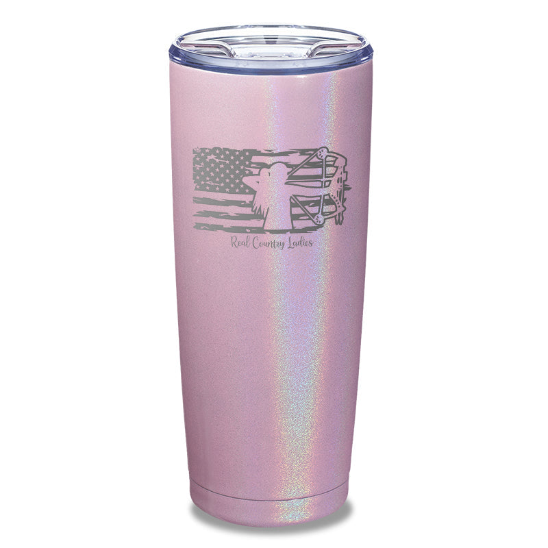 Black Friday | Bow USA Flag Laser Etched Tumbler