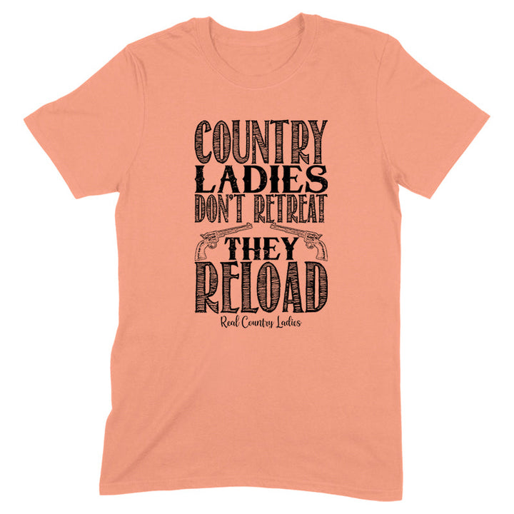 Black Friday | Country Ladies Don't Retreat Black Print Front Apparel