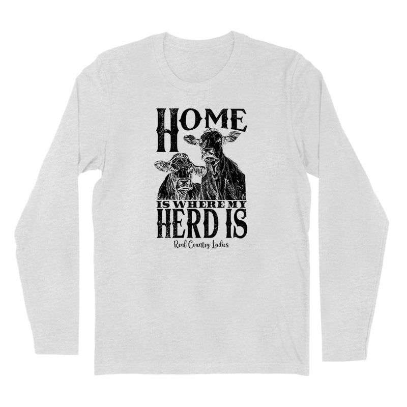 Blowout | Home Is Where My Herd Is Black Print Hoodies & Long Sleeves