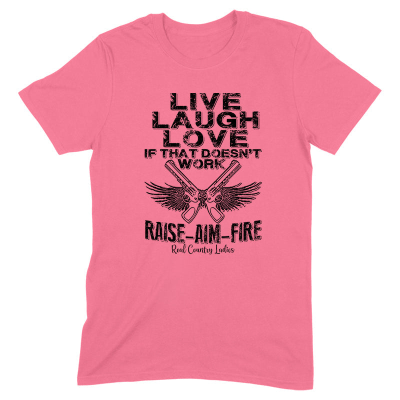 Black Friday | Raise Aim Fire Black Print Front Apparel