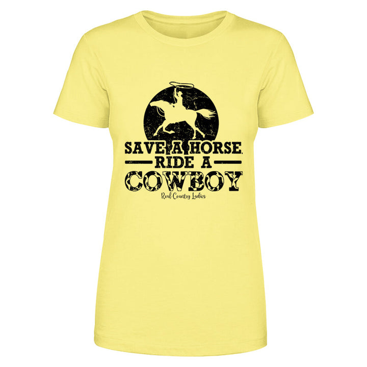 Black Friday | Save A Horse Ride A Cowboy Black Print Front Apparel