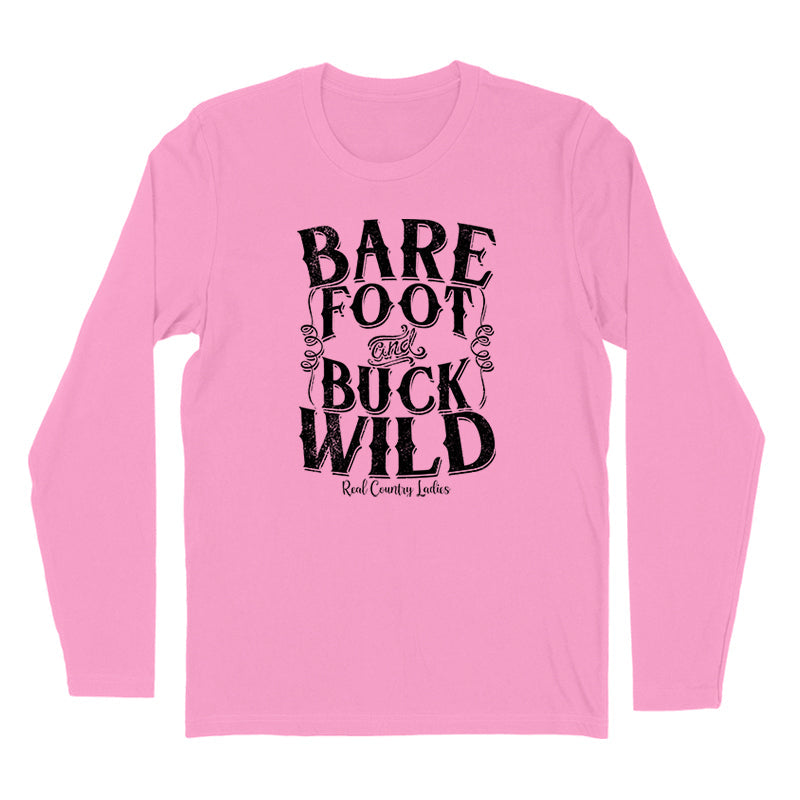 Blowout | Bare Foot And Buck Wild Black Print Hoodies & Long Sleeves