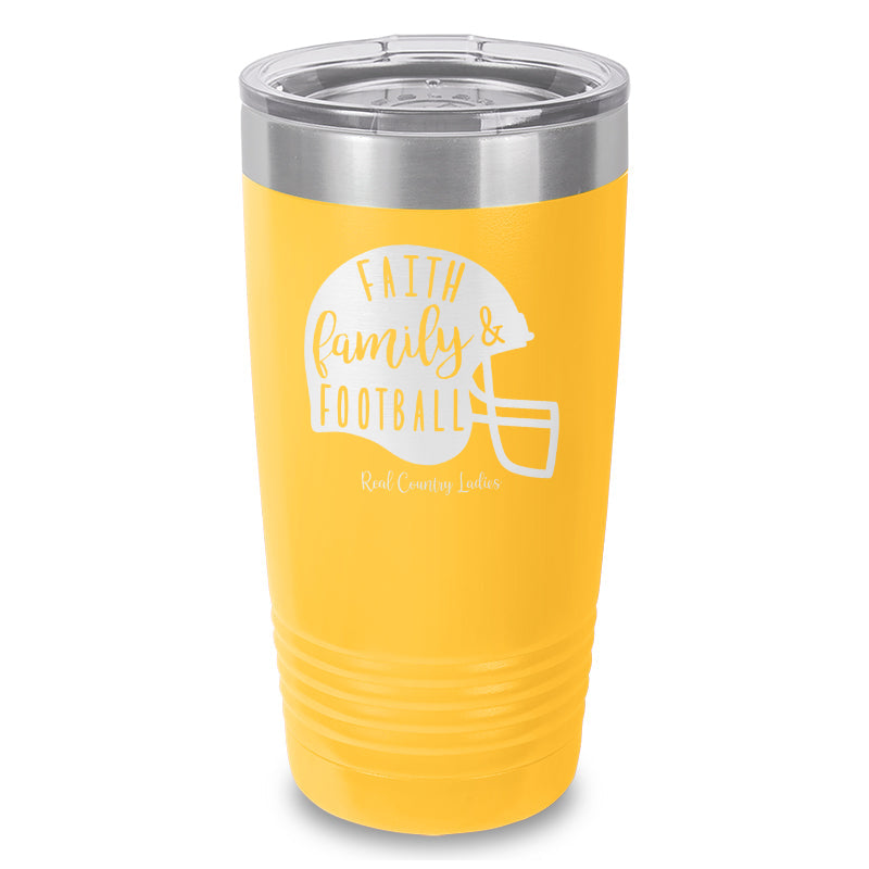 Black Friday | Faith Family Football Laser Etched Tumbler