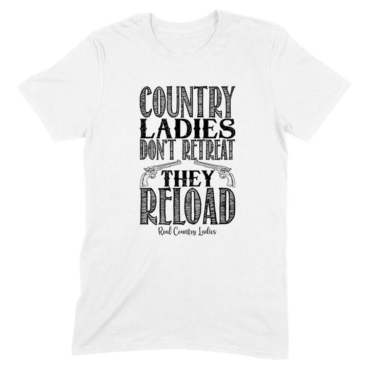 Black Friday | Country Ladies Don't Retreat Black Print Front Apparel