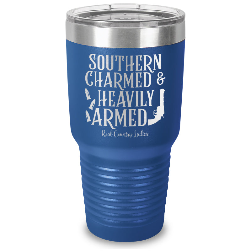 Black Friday | Southern Charmed And Heavily Armed Laser Etched Tumbler