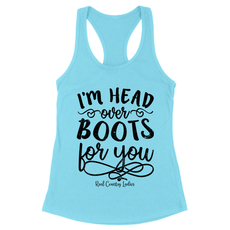 Blowout |  I'm Head Over Boots For You Black Print Front Apparel