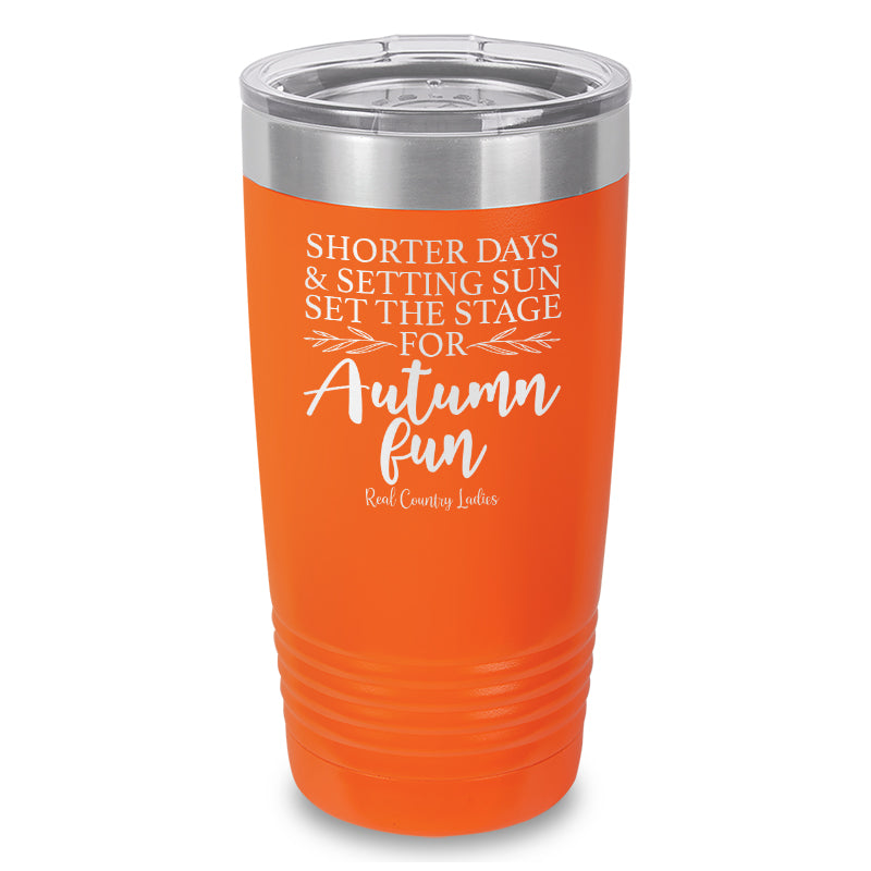 Black Friday | Shorter Days And Setting Sun Laser Etched Tumbler