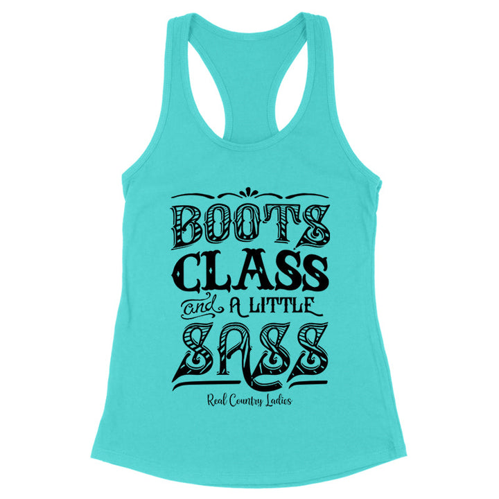 Black Friday | Boots Class And A Little Sass Black Print Front Apparel