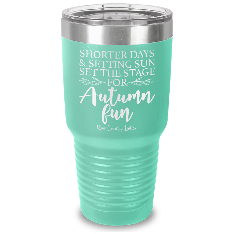 Black Friday | Shorter Days And Setting Sun Laser Etched Tumbler