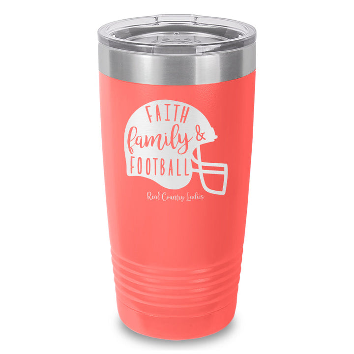 Black Friday | Faith Family Football Laser Etched Tumbler