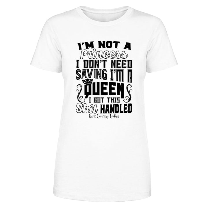 Black Friday | I'm Not A Princess Black Print Front Apparel