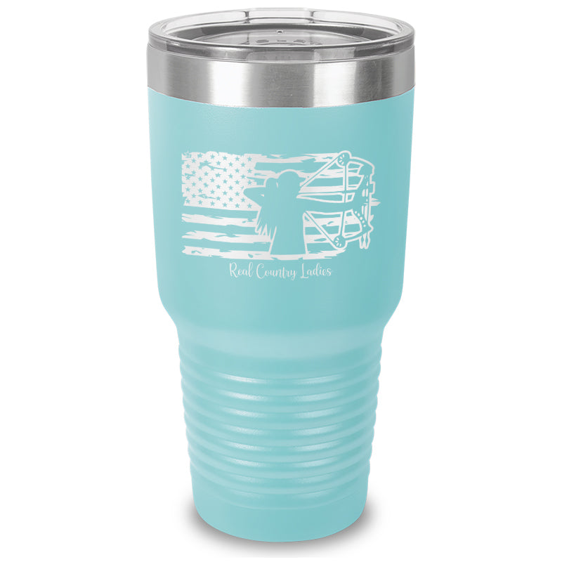 Black Friday | Bow USA Flag Laser Etched Tumbler