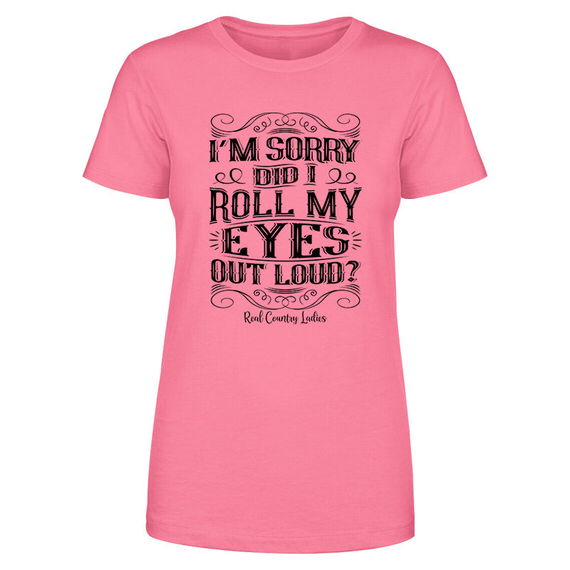 Blowout |  Roll My Eyes Out Loud Black Print Front Apparel