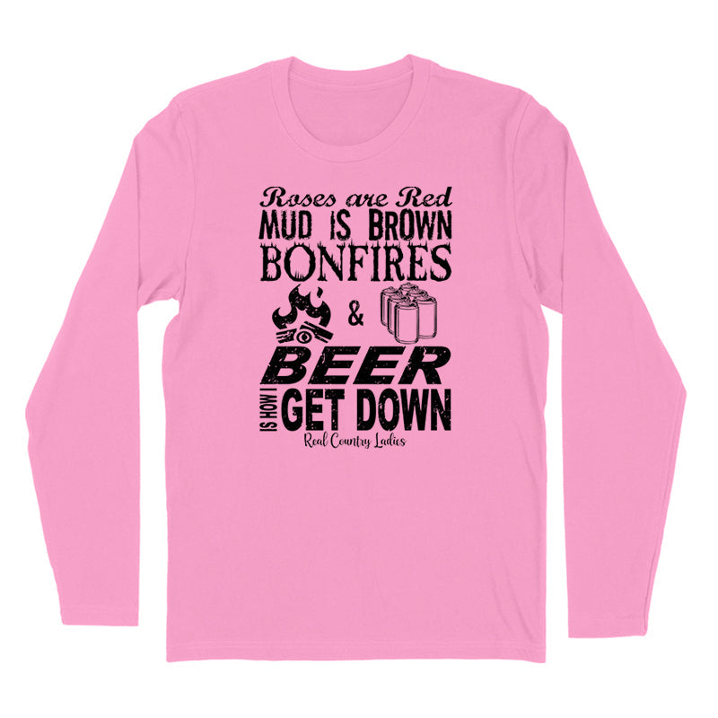 Blowout | Bonfires And Beer Black Print Hoodies & Long Sleeves