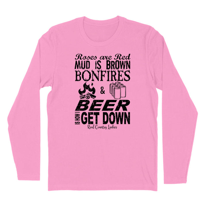 Black Friday | Bonfires And Beer Black Print Hoodies & Long Sleeves