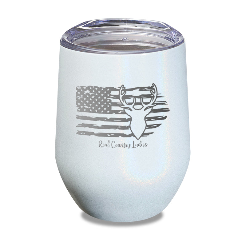 Black Friday | Deer USA Flag Laser Etched Tumbler