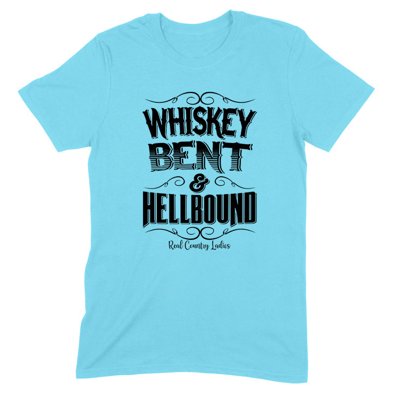 Blowout |  Whiskey Bent And Hellbound Black Print Front Apparel