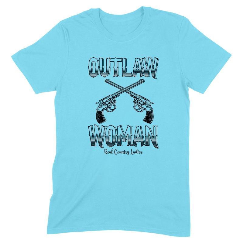 Black Friday | Outlaw Woman Black Print Front Apparel