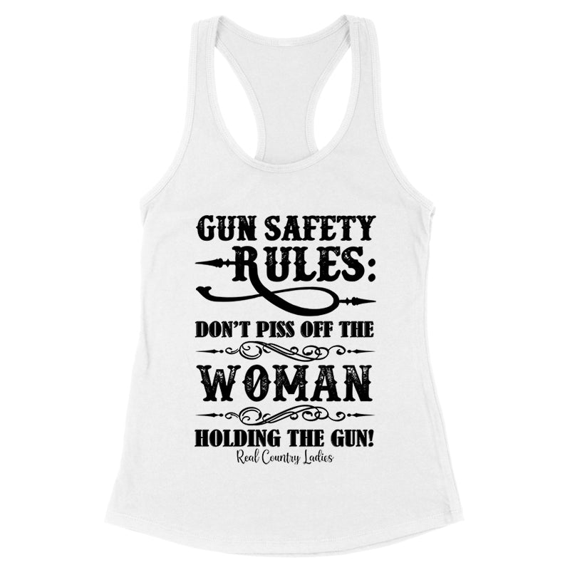 Black Friday | Gun Safety Rules Black Print Front Apparel