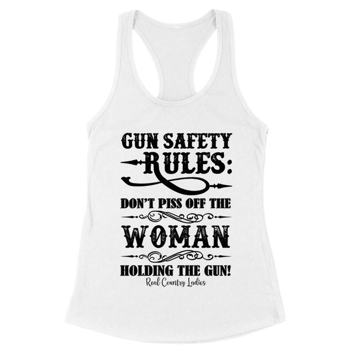 Black Friday | Gun Safety Rules Black Print Front Apparel