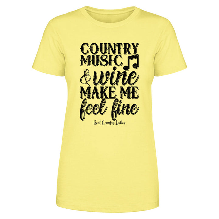 Black Friday | Country Music And Wine Black Print Front Apparel