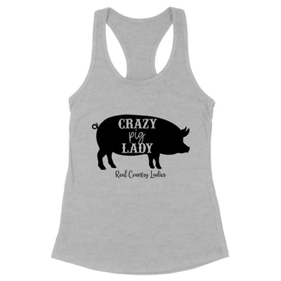 Blowout |  Crazy Pig Lady Black Print Apparel