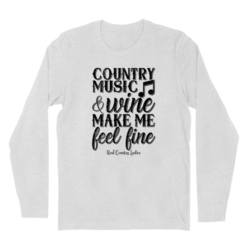 Blowout | Country Music And Wine Black Print Hoodies & Long Sleeves