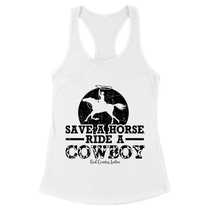 Black Friday | Save A Horse Ride A Cowboy Black Print Front Apparel