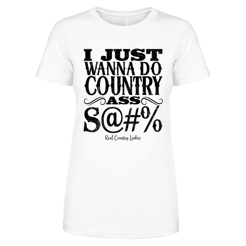 Blowout |  Country Ass Shit Black Print Front Apparel