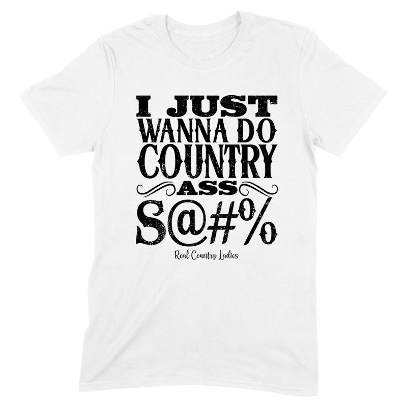 Blowout |  Country Ass Shit Black Print Front Apparel